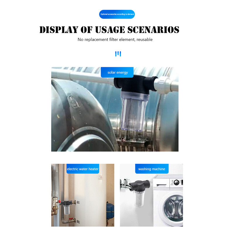 Viso namo nusukamas nuosėdų vandens filtras nerūdijančio plieno nusukamas vandens filtras Daugkartinis vandens rezervuaro / bokšto nuosėdų filtras