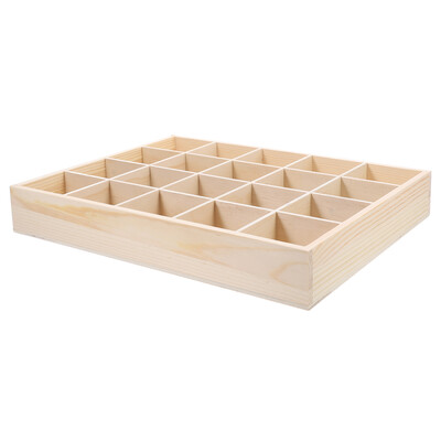 20 odjeljaka Spremnik za čarape Torbica za pohranu Gaćice Organizator Hlače Pladanj Drvena beba