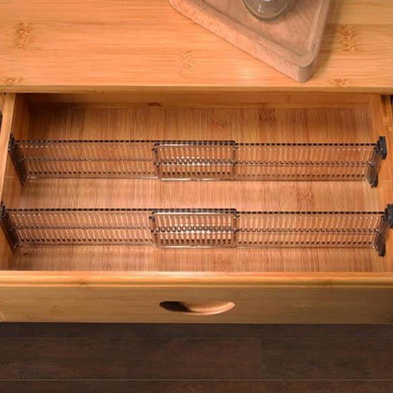 2 komada podesive pregrade za pregradu ladica Kućni ormarić za pohranu Kombinirana pregrada za donje rublje Čarape DIY Separator