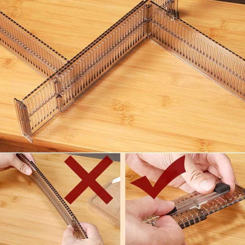 2 komada podesive pregrade za pregradu ladica Kućni ormarić za pohranu Kombinirana pregrada za donje rublje Čarape DIY Separator