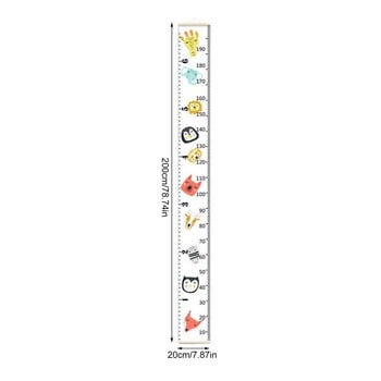 Child Growth Chart For Wall Cartoon Growth Chart For Measurement Fabric Wall Art Αφαιρούμενη διακόσμηση τοίχου Διακόσμηση σπιτιού για