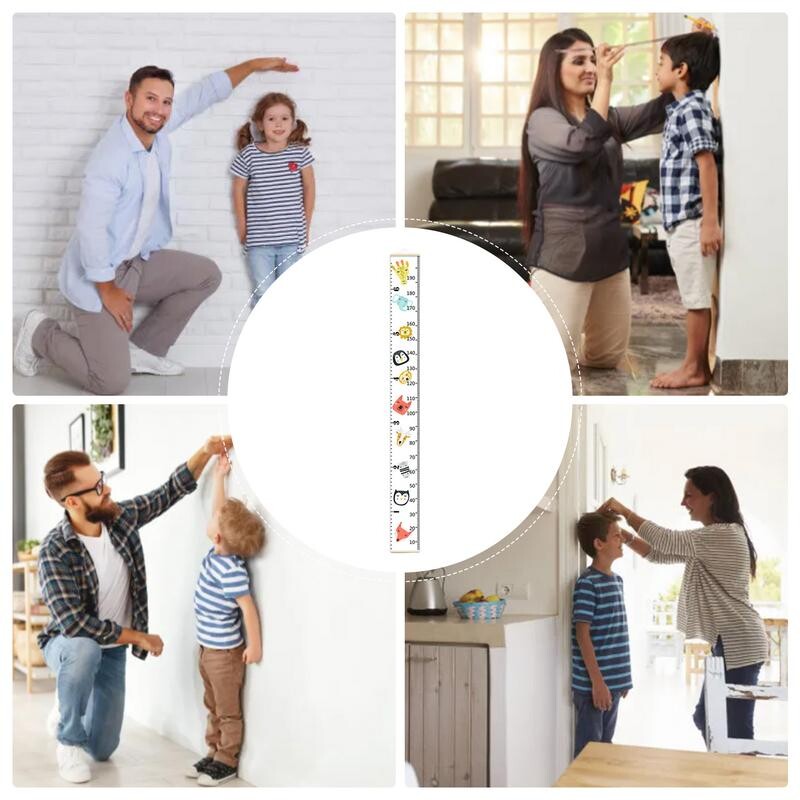Vaiko augimo diagrama, skirta sienoms animacinių filmų augimo diagrama, skirta išmatuoti Audinio sienų dailė Nuimamas sienų dekoras Namų apdailai