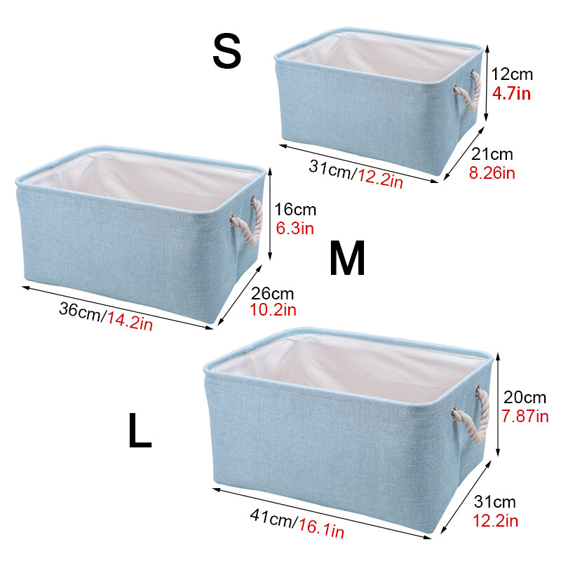 Sklopive košare od lanene tkanine Organizator za dječje igračke Kutija za pohranu odjeće i sitnica Košara za rublje