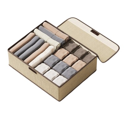 Sklopiva višestruka rešetkasta kutija za odlaganje donjeg rublja u ormaru, ormaru, spavaćoj sobi i organizatoru za uštedu prostora