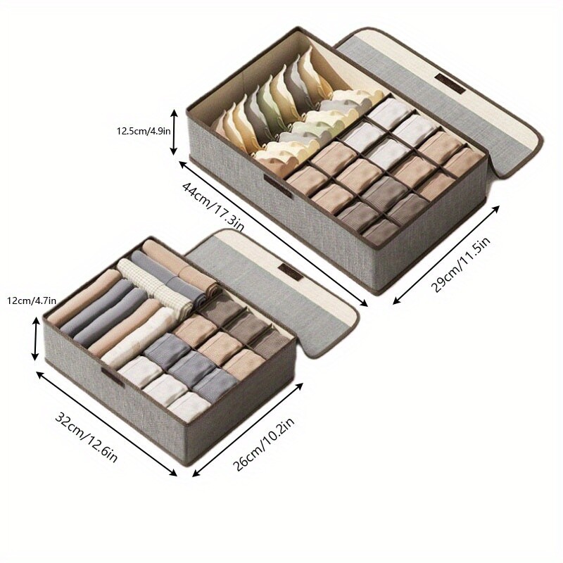 Sklopiva višestruka rešetkasta kutija za odlaganje donjeg rublja u ormaru, ormaru, spavaćoj sobi i organizatoru za uštedu prostora