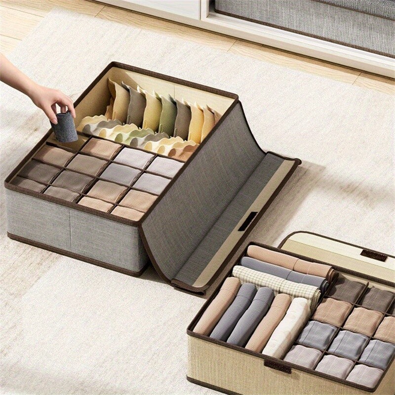 Sklopiva višestruka rešetkasta kutija za odlaganje donjeg rublja u ormaru, ormaru, spavaćoj sobi i organizatoru za uštedu prostora