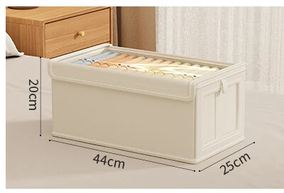 Velika sklopiva platnena kutija za pohranu s prozirnim prozorom - organizirajte i spremajte odjeću Organizator za kućni ormar koji štedi prostor