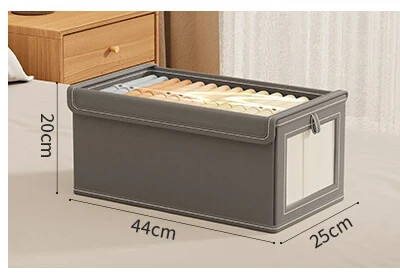 Velika sklopiva platnena kutija za pohranu s prozirnim prozorom - organizirajte i spremajte odjeću Organizator za kućni ormar koji štedi prostor