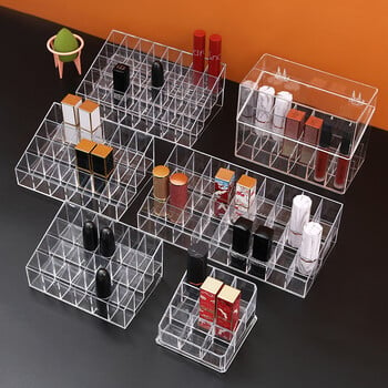 Multifunctio Makeup Lipstick Case Organizer Makeup Box Storage Box Κραγιόν Display Stand Βάση Cosmetic Jewelry Organizer Box