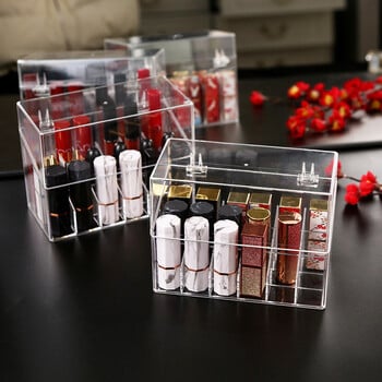 Multifunctio Makeup Lipstick Case Organizer Makeup Box Storage Box Κραγιόν Display Stand Βάση Cosmetic Jewelry Organizer Box