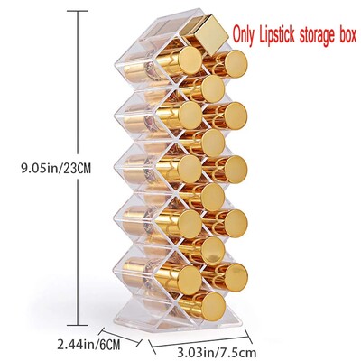 Multifunctio Šminka Kutija za ruževe Organizator šminke Kutija za pohranu Ruž za usne Stalak Držač Organizator kozmetičkog nakita Kutija