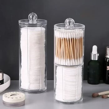 Βαμβακερή μπατονέτα Storage Box Makeup Organizer Qtip Container Cosmetic Storage Organizer For Makeup Jewelry Storage Box