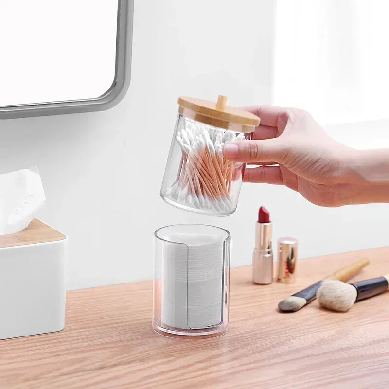 Kutija za pohranu pamučnog štapića Organizator za šminku Qtip Spremnik Organizator za pohranu kozmetike za šminku Kutija za pohranu nakita