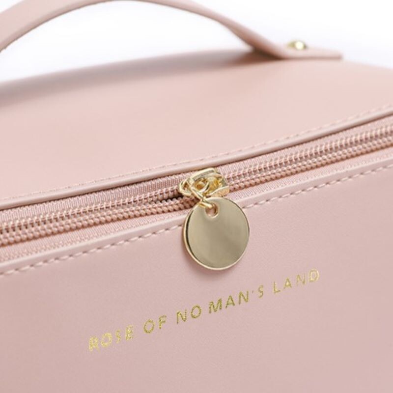 Putna torbica za šminku, kozmetičke torbice velikog kapaciteta za žene, vodootporna prijenosna torbica Otvorena ravna toaletna torbica Organizator šminke