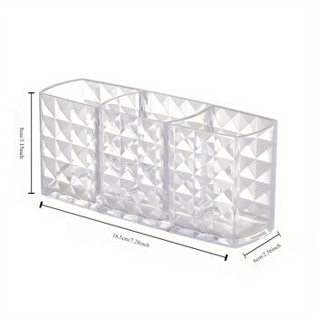 1PC Clear Acrylic Brush Holder Desk Cosmetic Organizer Lipstick Storage Lipstick Storage Holder rangement maquillage