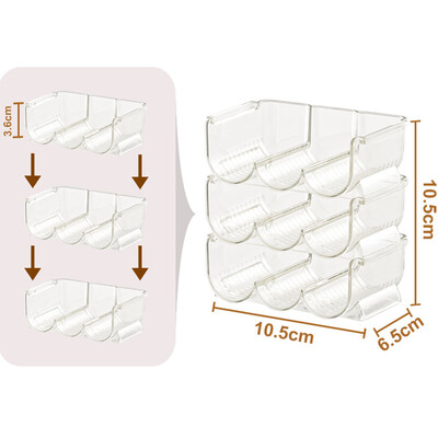 Caurspīdīga lūpu krāsa Kosmētiskais aplauzums Akrila aplauzuma otu rīks Uzglabāšanas kastīte Make-up otu turētājs galda organizators grima rīks