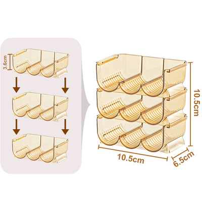 Caurspīdīga lūpu krāsa Kosmētiskais aplauzums Akrila aplauzuma otu rīks Uzglabāšanas kastīte Make-up otu turētājs galda organizators grima rīks