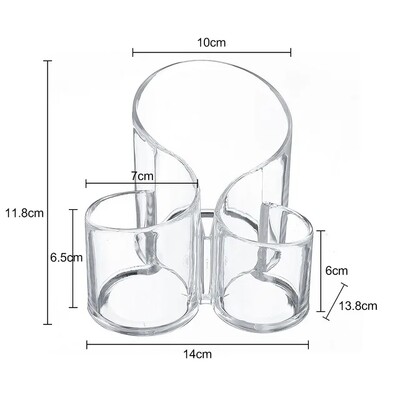 Caurspīdīga lūpu krāsa Kosmētiskais aplauzums Akrila aplauzuma otu rīks Uzglabāšanas kastīte Make-up otu turētājs galda organizators grima rīks
