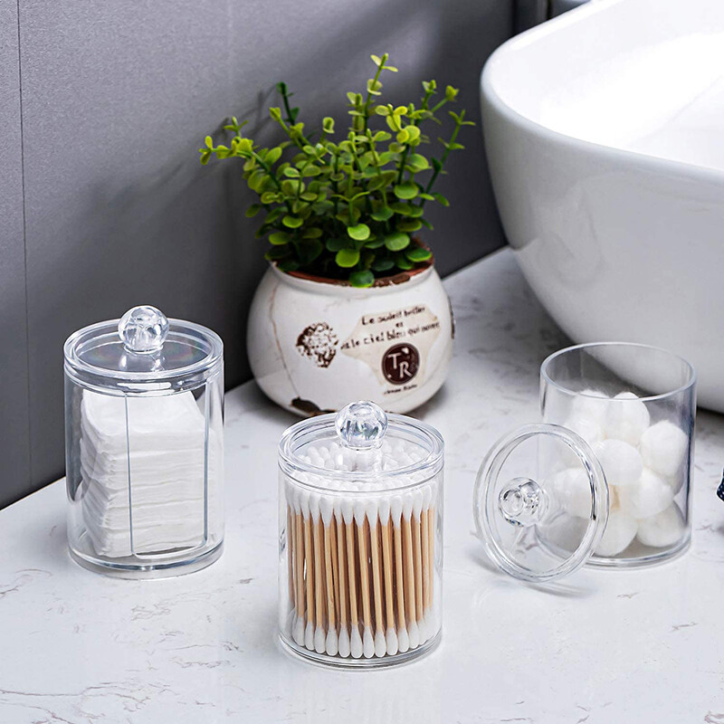 Organizator pamučnih jastučića za šminku Kutija za pohranu u kupaonici za pamučne štapiće Kozmetika Nakit Posuda za skidanje šminke