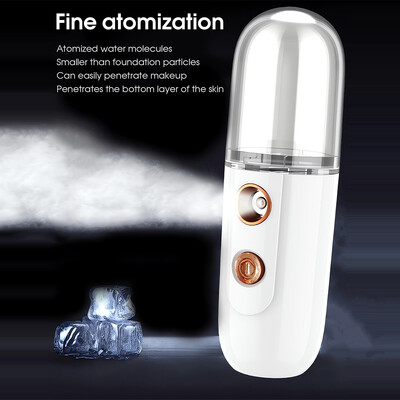 Mini Facial Steamer Nano Spray hidratáló párologtató Face Mist Cold Spray gépi párásító Hordozható Beauty Humidificador