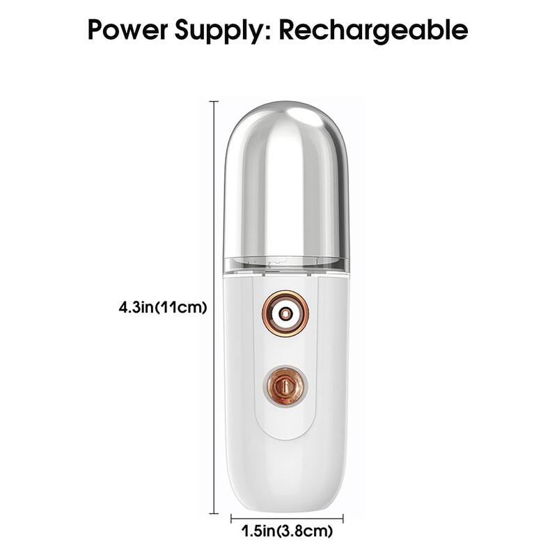 Mini parni aparat za lice Nano sprej hidratantni vaporizator Face Mist Hladni sprej Stroj Ovlaživač Prijenosni kozmetički ovlaživač