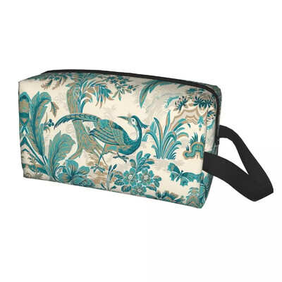 Klasični francuski Toile De Jouy mornarsko plavi motiv s uzorkom toaletna torbica Kawaii kozmetički organizator šminke Ljepota Putna torba za pohranu