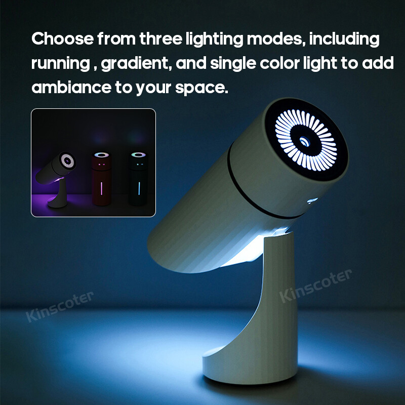 260 ml juhtmevaba õhuniisutaja USB aroomiteraapia difuusor 1000 mAh laetav aku ultraheli jaheda udu tekitaja vaikne udutaja