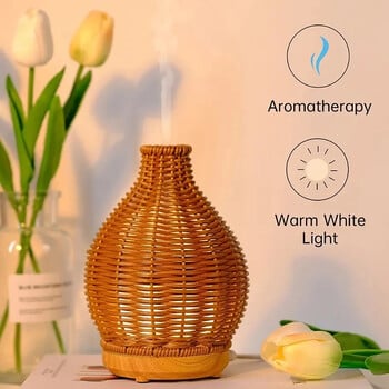 Wood Weave Vase Humidifier Aromatherapy Οικιακό βάζο Υγραντήρα αέρα Ultrasonic Mute Πολύχρωμο υγραντήρα Spray Instrumen