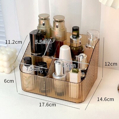 Prozirni organizator šminke Nova lagana kozmetička torbica s 3/4 utora Periva plastična svestrana kutija za pohranu