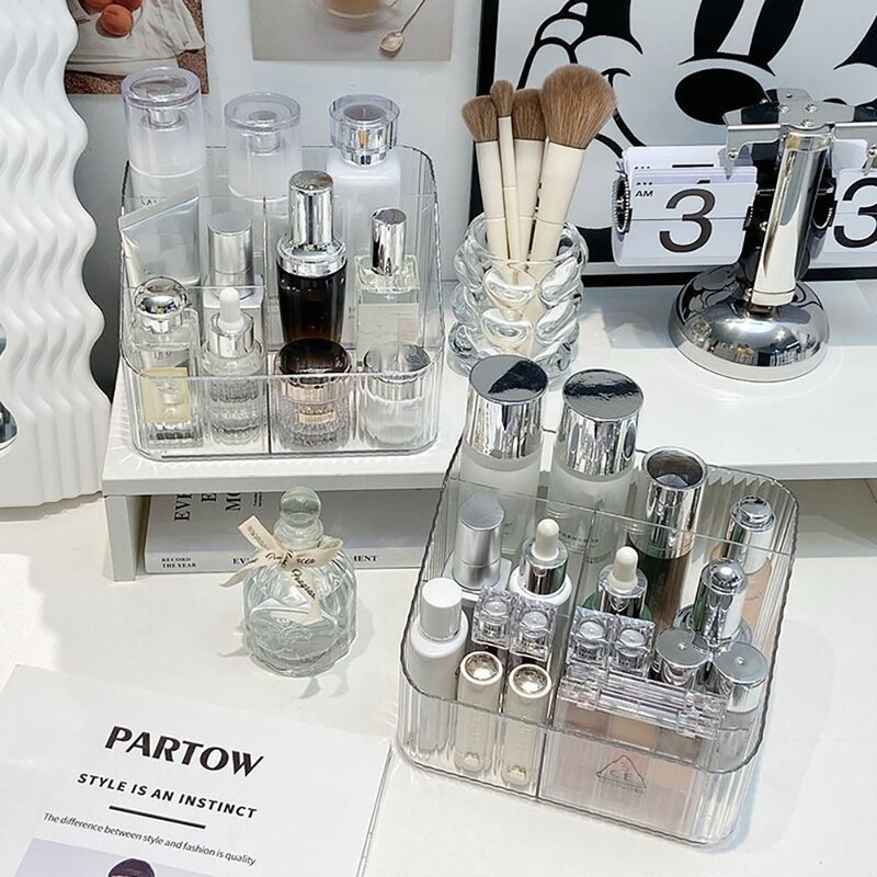 Prozirni organizator šminke Nova lagana kozmetička torbica s 3/4 utora Periva plastična svestrana kutija za pohranu