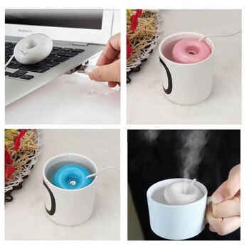 Mini Donut Negative Ion Humidifier USB Στρογγυλός οικιακός καθαριστής αέρα για Desktop Donut Steam Diffuser Mini Sprayer