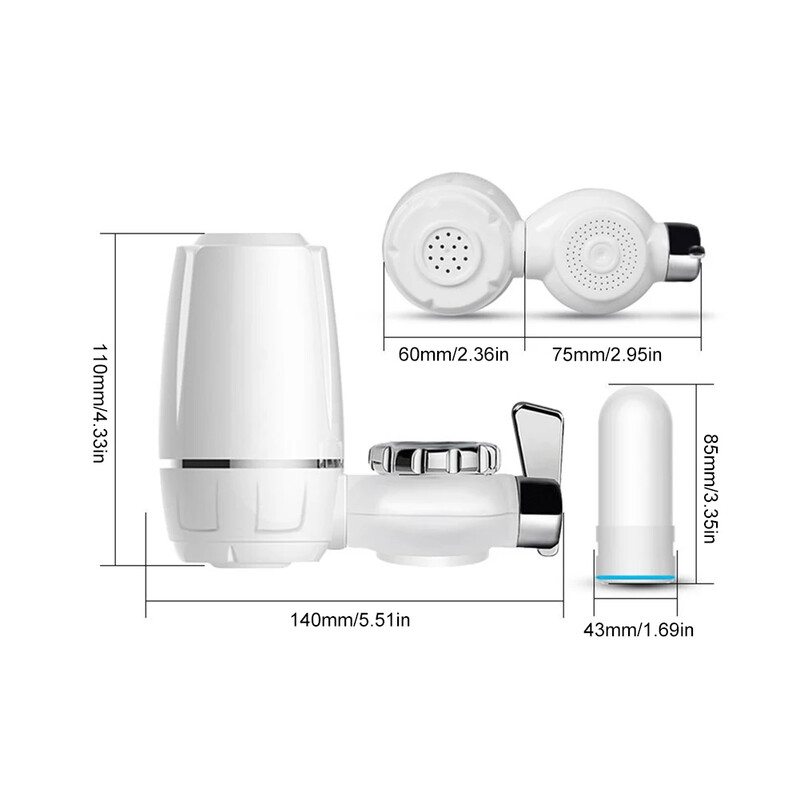 Virtuvinio maišytuvo filtro kriauklės maišytuvo montuojamas vandens filtravimo sistema vandentiekio vandens valytuvui 2 režimai, mažinantys chloro kiekį kietametalyje