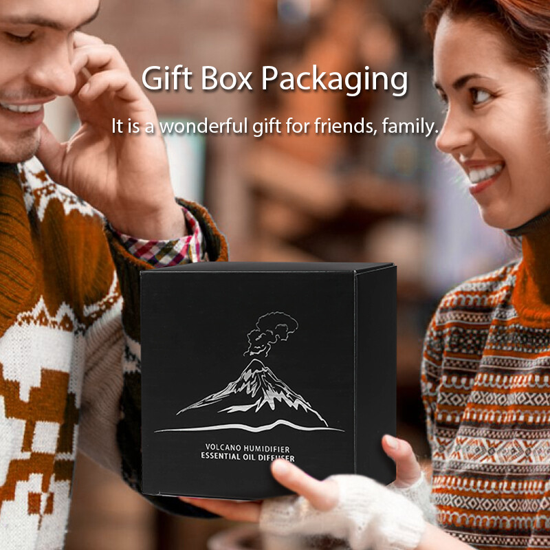 Vulkanski aromaterapijski ovlaživač zraka 130 ml USB prijenosni raspršivač eteričnih ulja s noćnim svjetlom plamena u boji za kućnu spavaću sobu ured