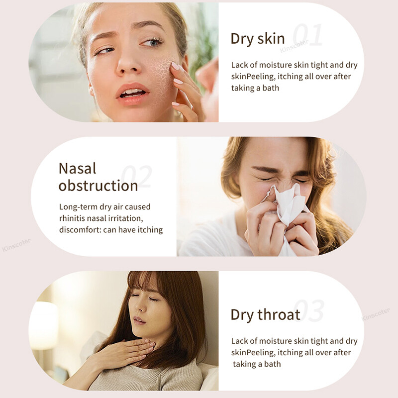 Novi USB ovlaživač Tihi dvostruki sprej 2000 ml Kućanska svjetiljka velikog kapaciteta Klima uređaj Sprej za ovlaživanje zraka