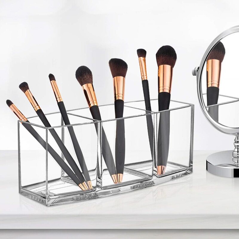 Akrilni prozirni držač za kozmetiku Četke za šminku Kutija za pohranu alata Torbica Držač četkica za šminku Stolni organizator Alat za šminkanje