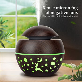 2024 Home Mushroom Head Υπνοδωμάτιο καθαριστής αέρα USB Desktop Nebulizer Wood Texture εξατομικευμένος υγραντήρας μηχανής αρωματοθεραπείας