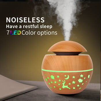 2024 Home Mushroom Head Υπνοδωμάτιο καθαριστής αέρα USB Desktop Nebulizer Wood Texture εξατομικευμένος υγραντήρας μηχανής αρωματοθεραπείας