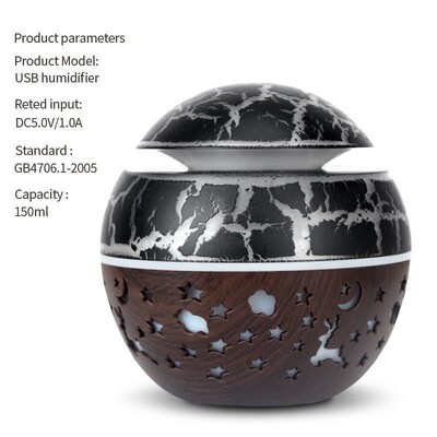 2024 Home Mushroom Head Пречиствател на въздуха за спалнята USB настолен пулверизатор Дървена текстура Персонализирана машина за ароматерапия Овлажнител