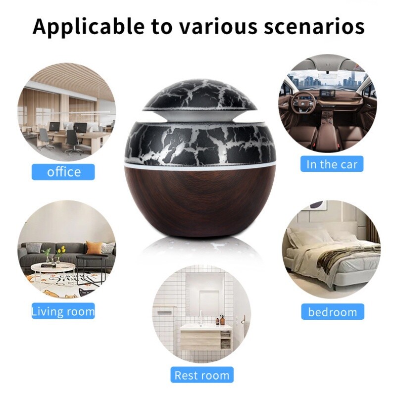 2024 Home Mushroom Head Пречиствател на въздуха за спалнята USB настолен пулверизатор Дървена текстура Персонализирана машина за ароматерапия Овлажнител