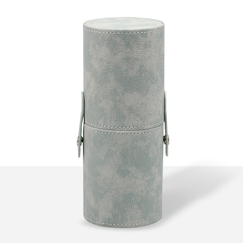 PU ādas kosmētikas birstes spainis Pārnēsājams ceļojumu kosmētikas soma Daudzfunkciju putekļu necaurlaidīgs ūdensizturīgs kosmētikas birstes cilindrs