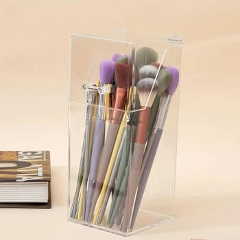 Ακρυλικά πινέλα μακιγιάζ Βάση θήκης Clear Cosmetics Tools Κουτί αποθήκευσης Ανθεκτικό στη σκόνη Εργαλεία μακιγιάζ Αποθήκευση Δοχείο μεγάλης χωρητικότητας