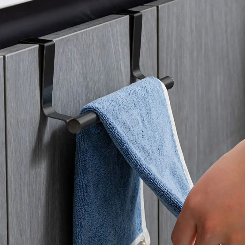 Nehrđajući čelik iznad vrata Držač za ručnike Držač za vješanje Ormarić Bijeli crni Stalak za krpe za ručnike Polica Vješalica Kupaonski kuhinjski pribor
