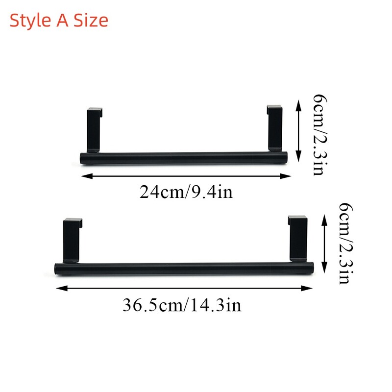 Nehrđajući čelik iznad vrata Držač za ručnike Držač za vješanje Ormarić Bijeli crni Stalak za krpe za ručnike Polica Vješalica Kupaonski kuhinjski pribor