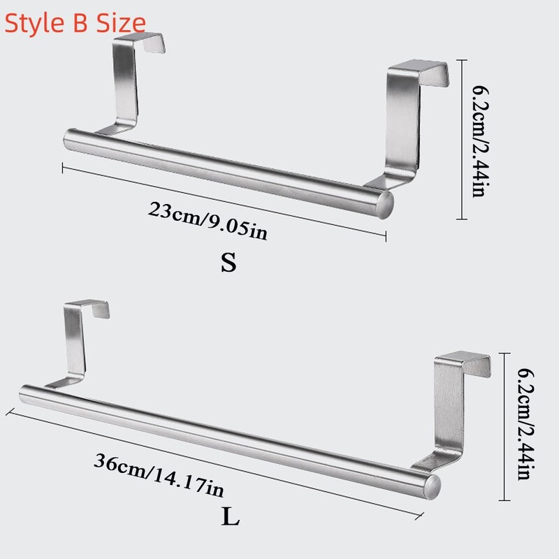 Nehrđajući čelik iznad vrata Držač za ručnike Držač za vješanje Ormarić Bijeli crni Stalak za krpe za ručnike Polica Vješalica Kupaonski kuhinjski pribor