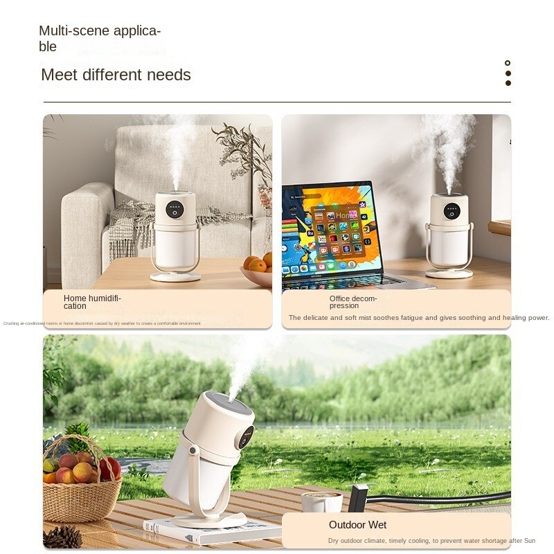 90 stupnjeva rotirajući ovlaživač zraka inteligentni raspršivač velikog kapaciteta USB tiho noćno svjetlo mali ovlaživač zraka za pročišćavanje zraka