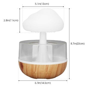 Rain Cloud Humidifier Rain Colorful Mushroom Cloud Raindrop Atmosphere Light Night Light Essential Oil Small Machine Aromatherapy