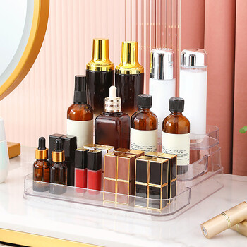 Desktop Perfume Shelf Bathroom Makeup Organizer Perfume Aromatherapy Organizer Skin Care Product Storage Rack Organizer