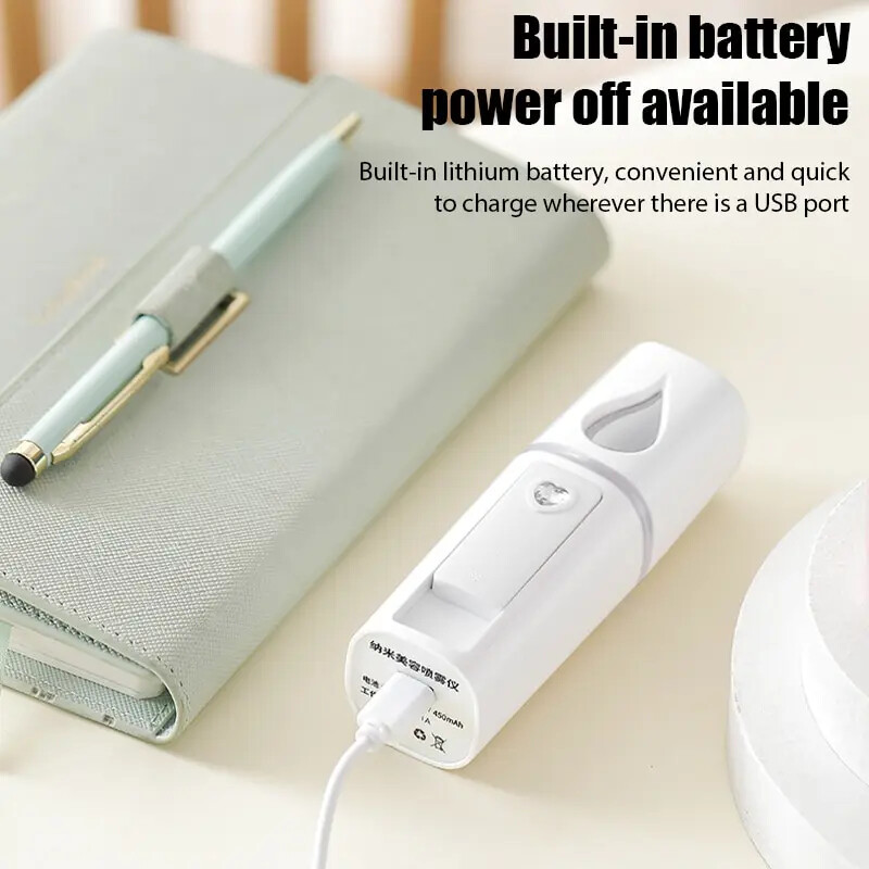 Mini prijenosni ovlaživač zraka Uređaj za paru za lice Sprej za uljepšavanje Uređaj za hidrataciju Hladni sprej za punjivi Nano sprej