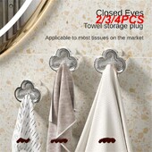 2/3/4PCS Съхранение на стена за хавлиени кърпи Практична и стилна, елегантна декорация на дома Модерни аксесоари за баня Спестяващо място поставка за хавлии