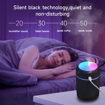 Mini Ultrasonic Air Humidifier Φορητός USB Diffuser Aroma Diffuser Car Essential Oil Humidifier Home Scent Diffuser with LED Lights